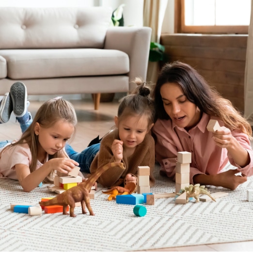 Mom and Children Playing - Greater Twin Cities United Way