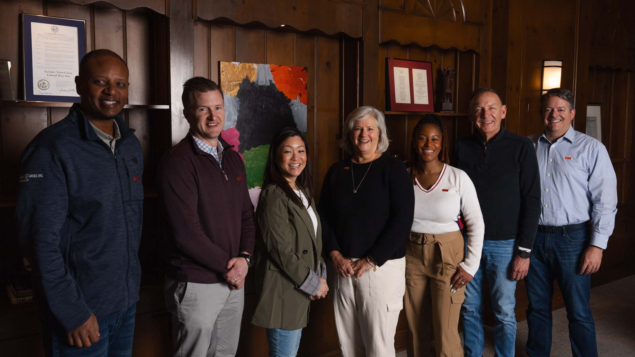 A group of Tocqueville cabinet members stand together